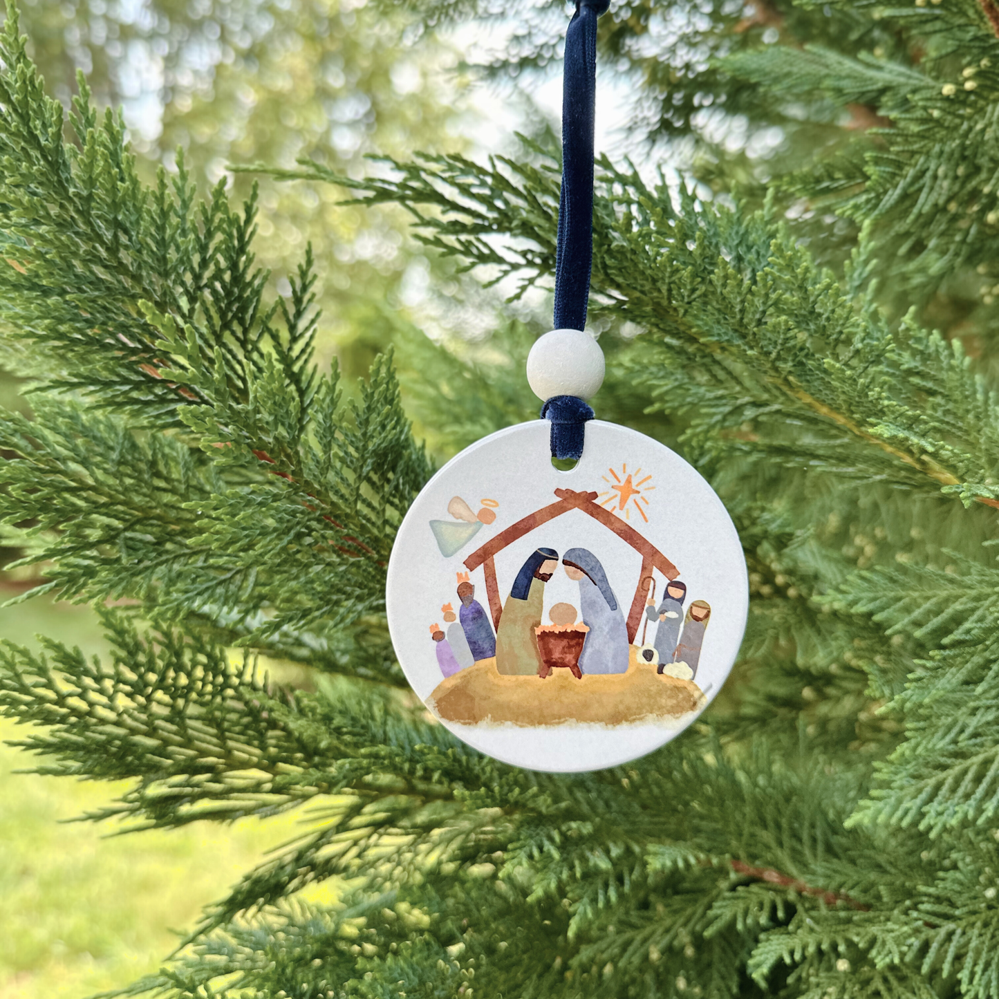 Christmas Ornament - Nativity Watercolor