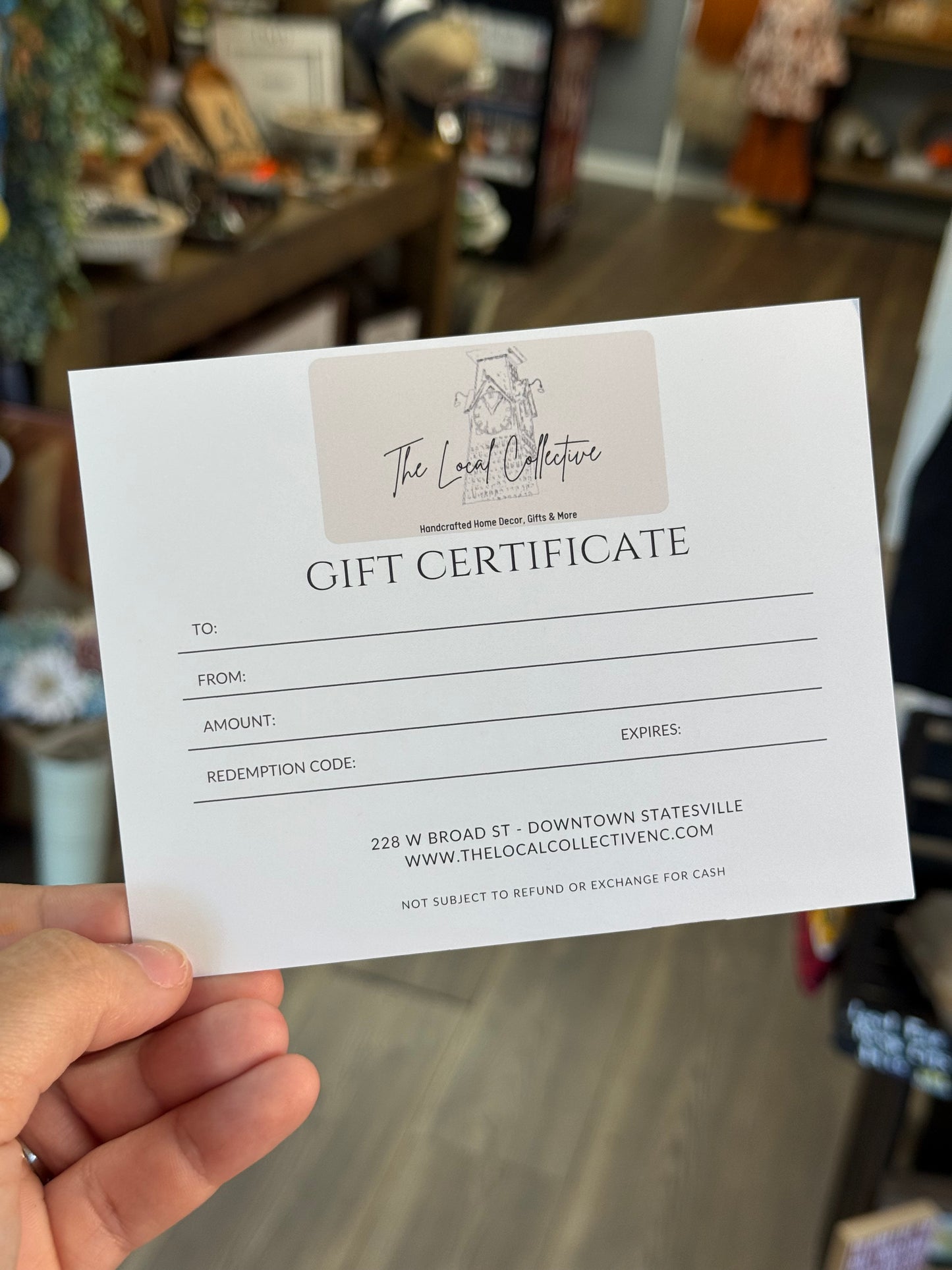 The Local Collective Gift Card / Certificate