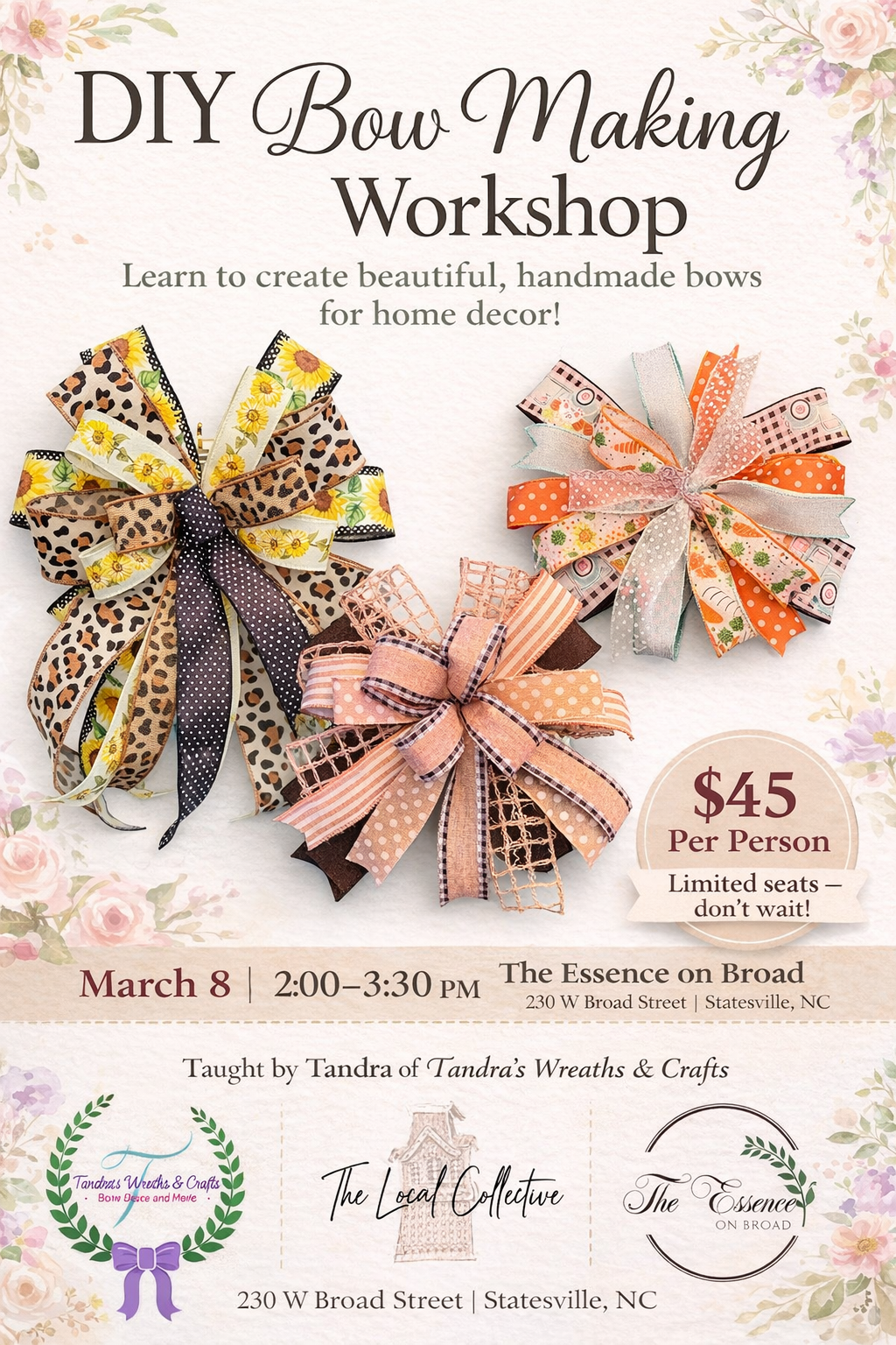 DIY Bow Making Workshop - Sunday 3/8