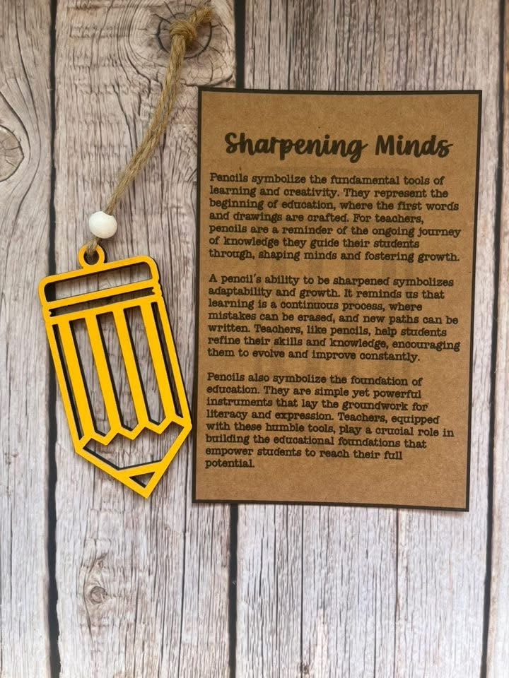 Sharpening Minds - car charm or ornament