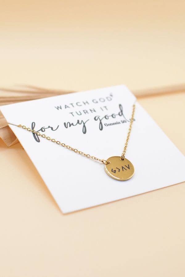 God Is Greater Gold Necklace