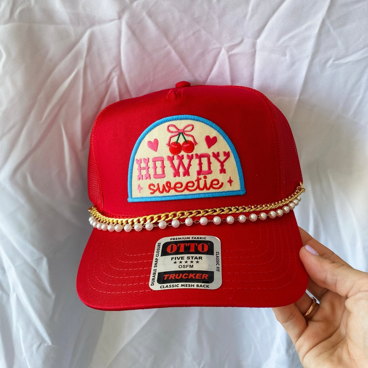 Howdy Sweetie Red Trucker Hat