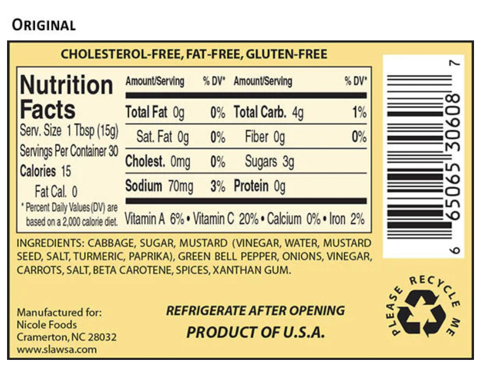 Slawsa Original Gourmet Relish, 17.8 oz