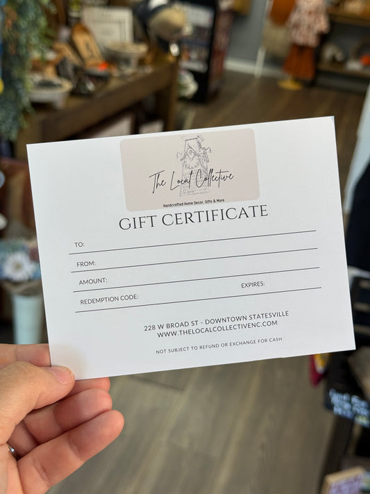 The Local Collective Gift Card / Certificate