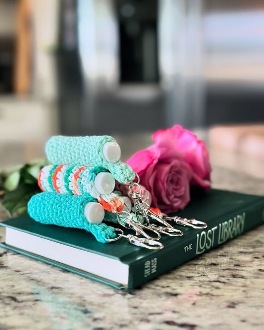 Crochet Lip Balm Holder w/Lipbalm
