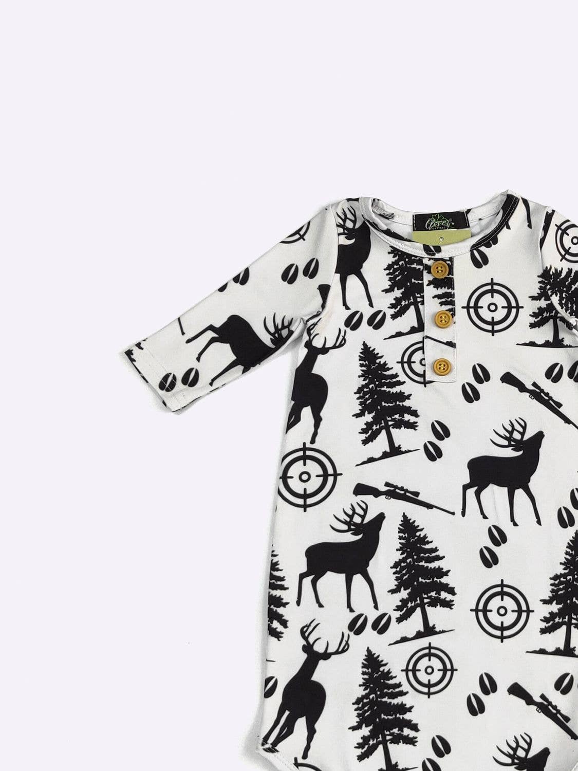 Forest Hunt Baby Knotted Gown