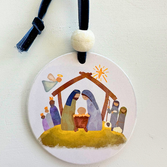 Christmas Ornament - Nativity Watercolor