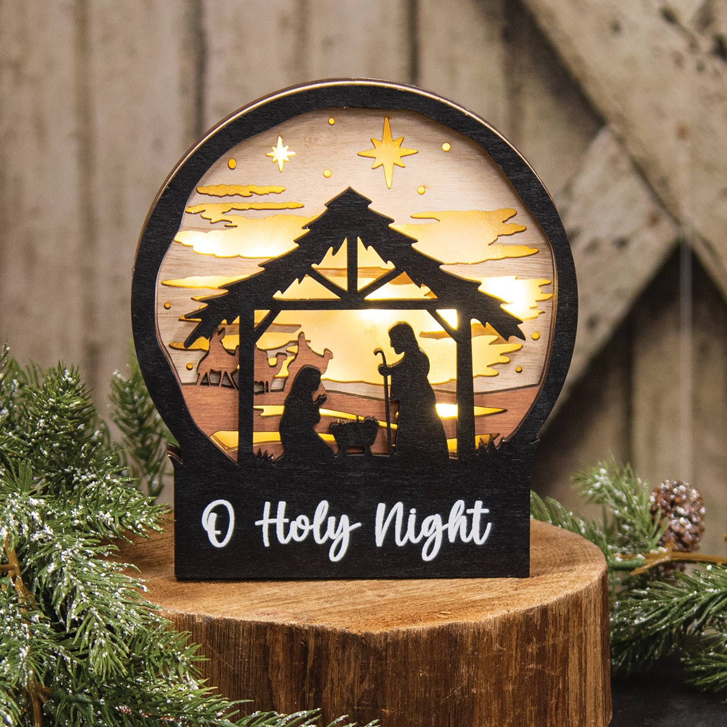 Nativity Scene Sitter w/ LED Lights