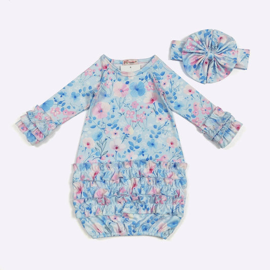 Winter Blues Baby Gown