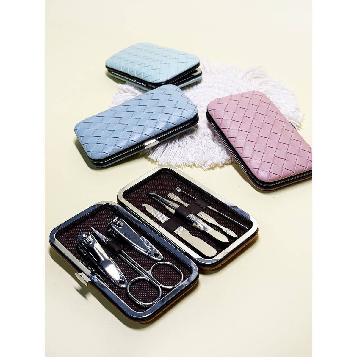 Personal Mani and Pedi Kit care tools with case