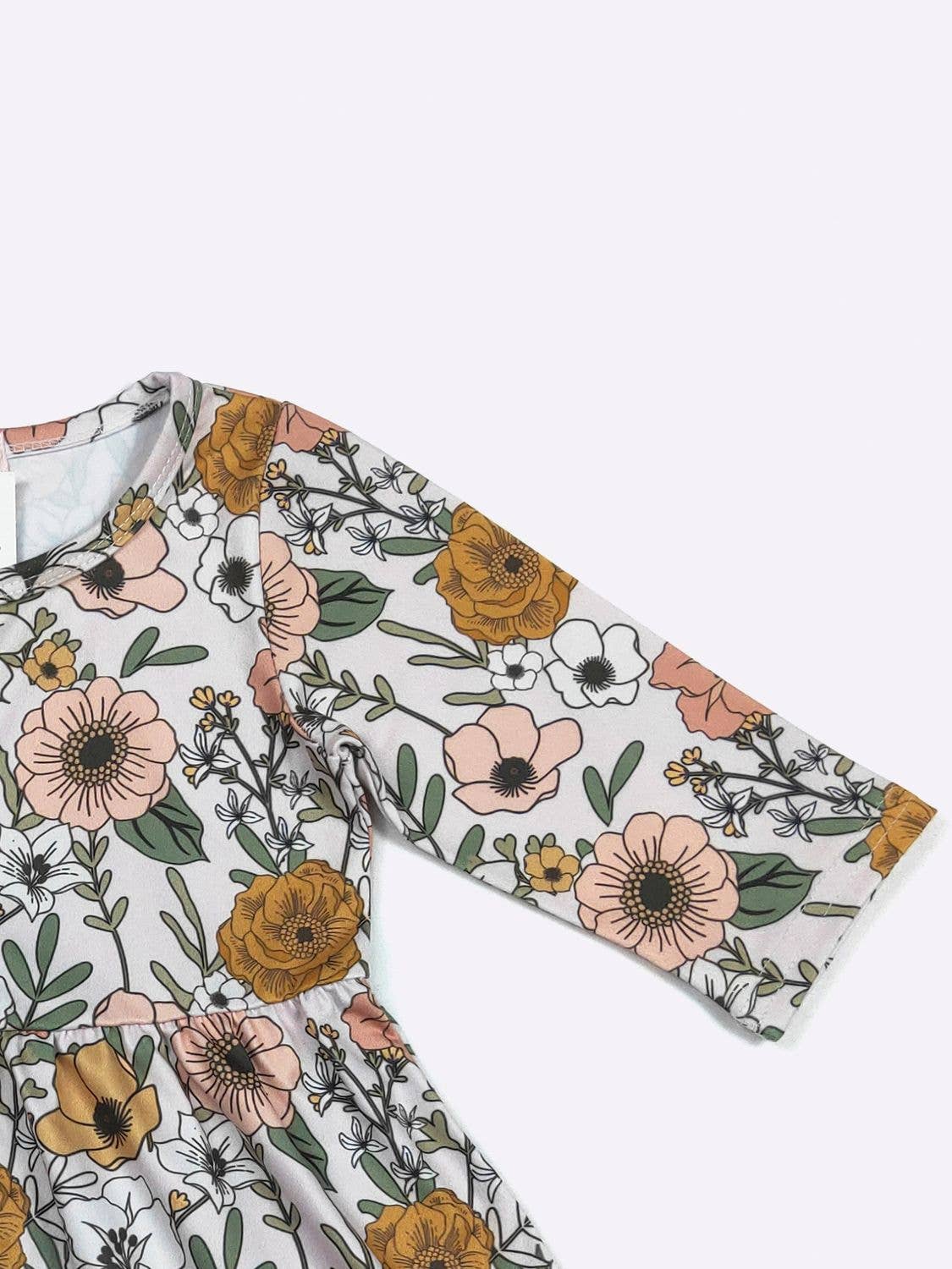 Mustard Blooms Girls Dress