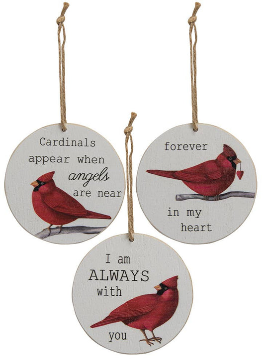 Cardinal Round Christmas Ornament