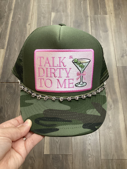 Talk dirty to me trucker hat