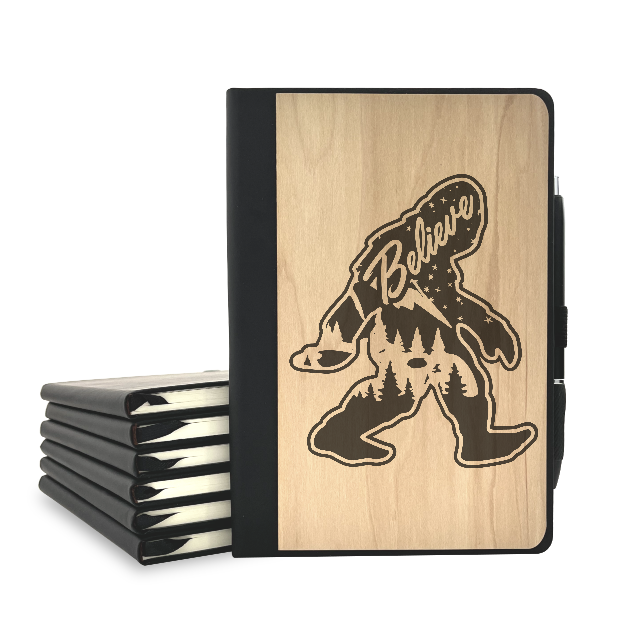 Big Foot- Wood Cover Journal