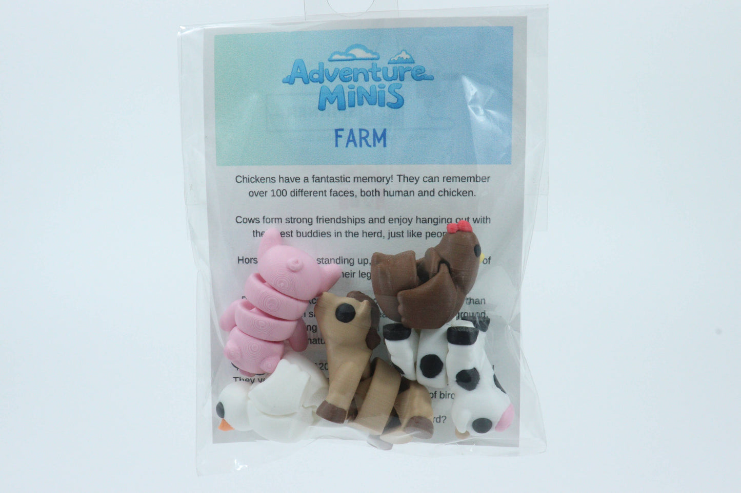 3D Printed Animals – Adventure Minis Farm Set