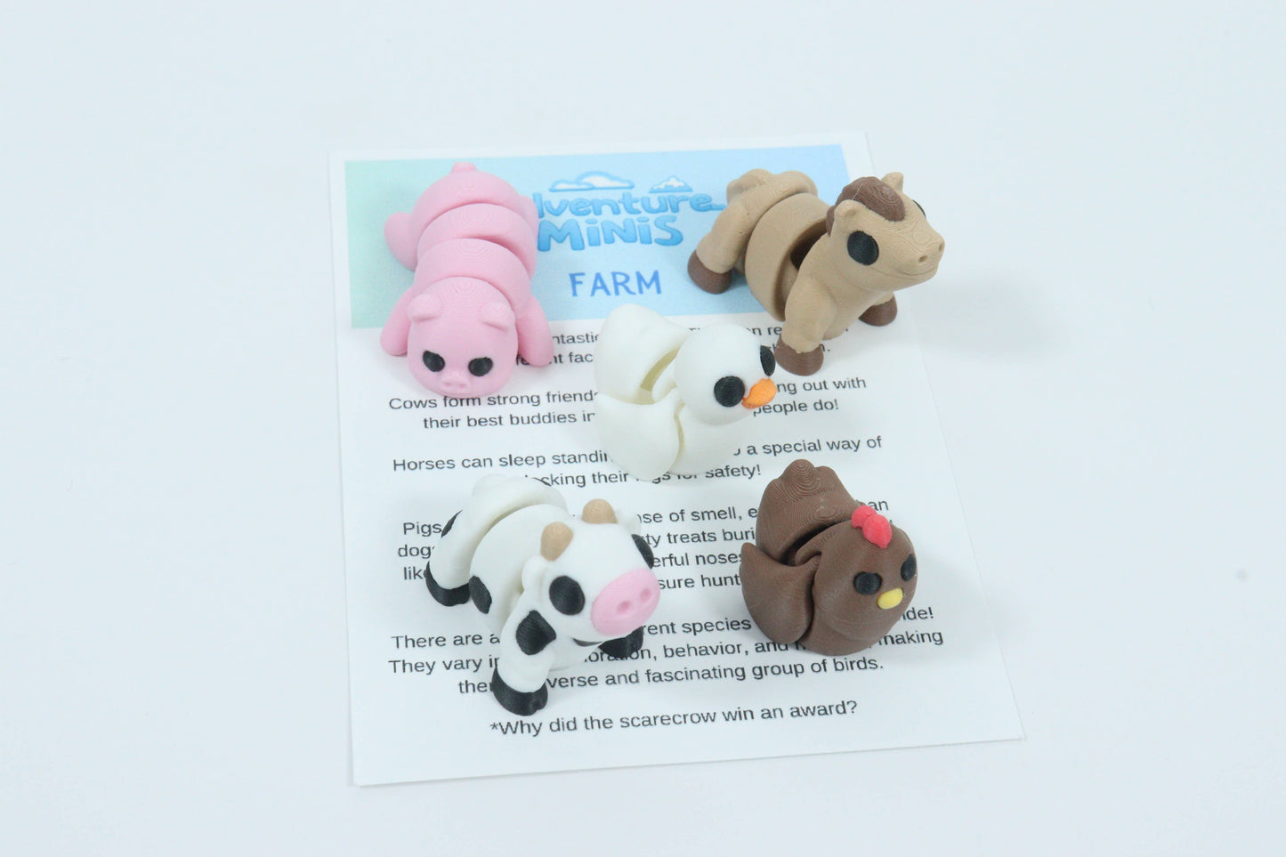 3D Printed Animals – Adventure Minis Farm Set