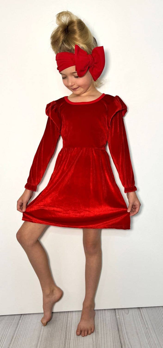 Red Velvet Girls Dress