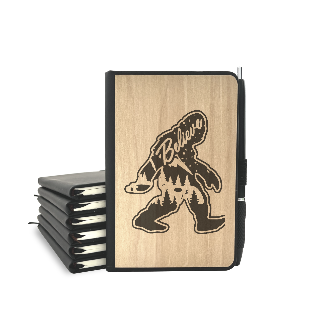 Big Foot- Wood Cover Journal