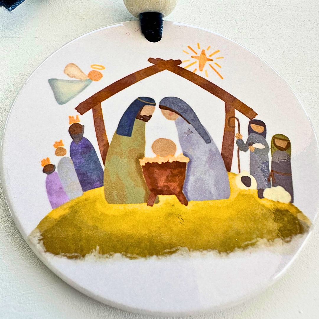 Christmas Ornament - Nativity Watercolor